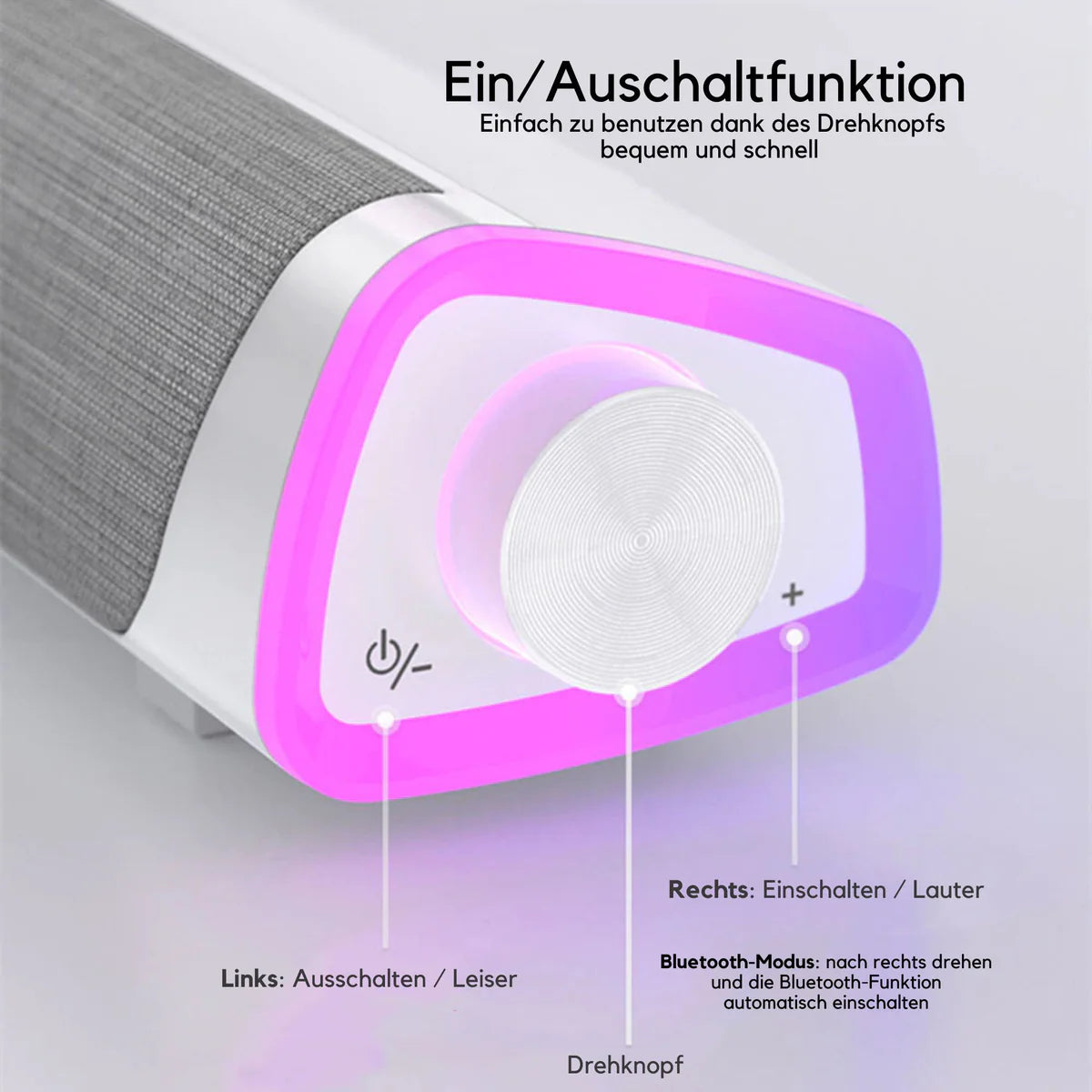 LED Soundbar Max One | 3D Surround Gaming-Sound mit LED-Effekten