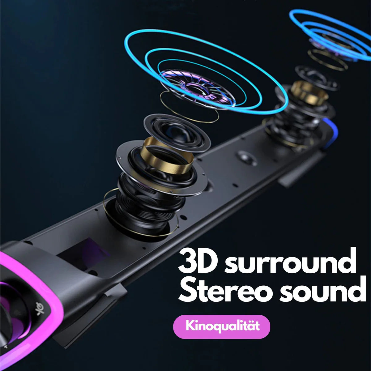 LED Soundbar Max One | 3D Surround Gaming-Sound mit LED-Effekten