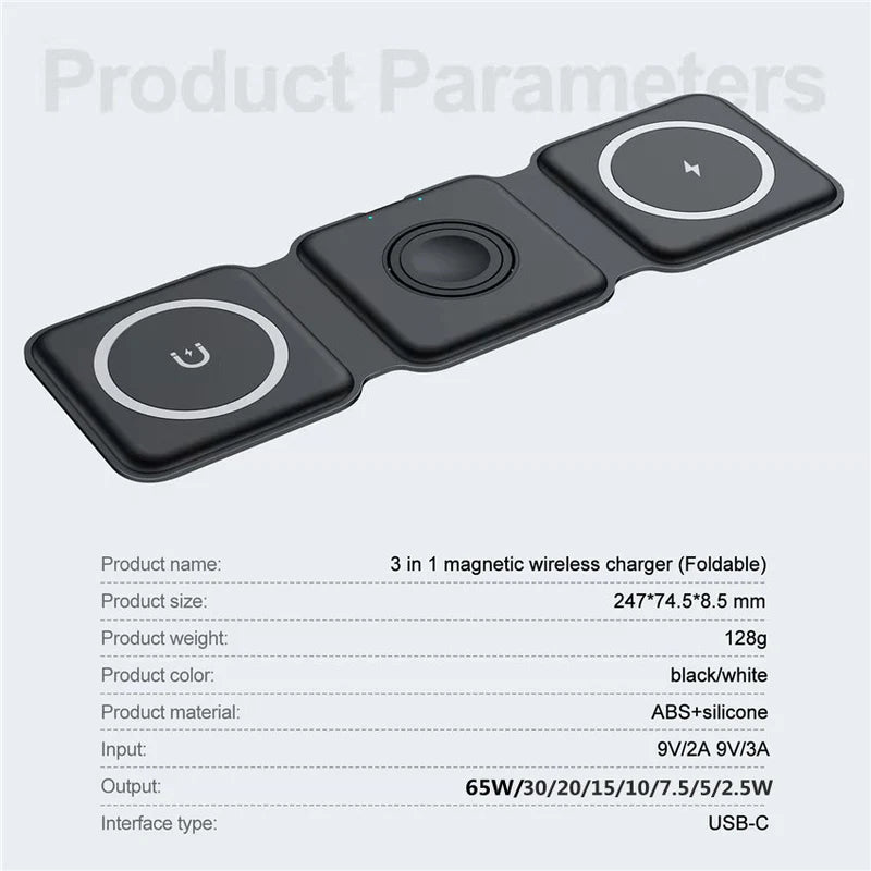 3in1 Magnetische Ladestation | Hanupi für iPhone, Watch & AirPods