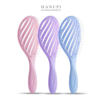 Hanupi Pro Entwirrungsbürste | Ergonomisch & Luftdurchlässig
