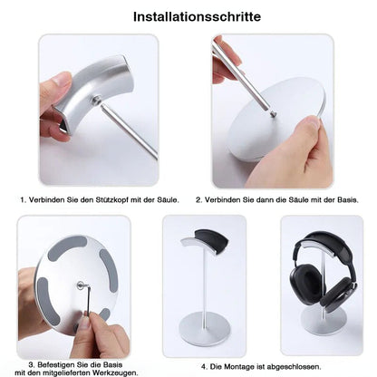 Hanupi Kopfhörer Halter | Stabiler Aluminiumständer mit Silikonbasis & Kratzschutz