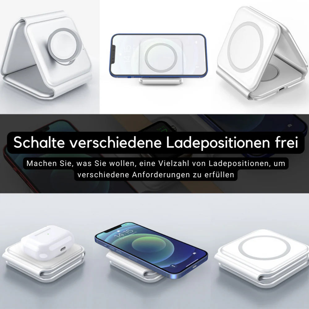 3in1 Magnetische Ladestation | Hanupi für iPhone, Watch & AirPods
